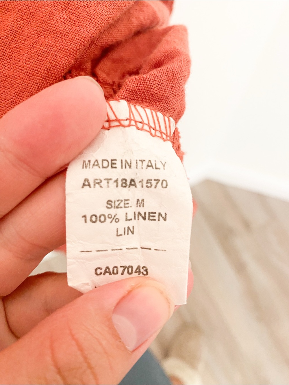 100% Linen Sleeveless Rust Midi Dress - Bohemian Earthy Summer Dress - Picture 7 of 9